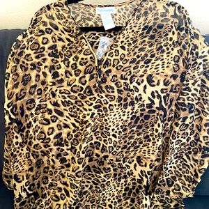 🟠NWT🟠 leopard transparent top